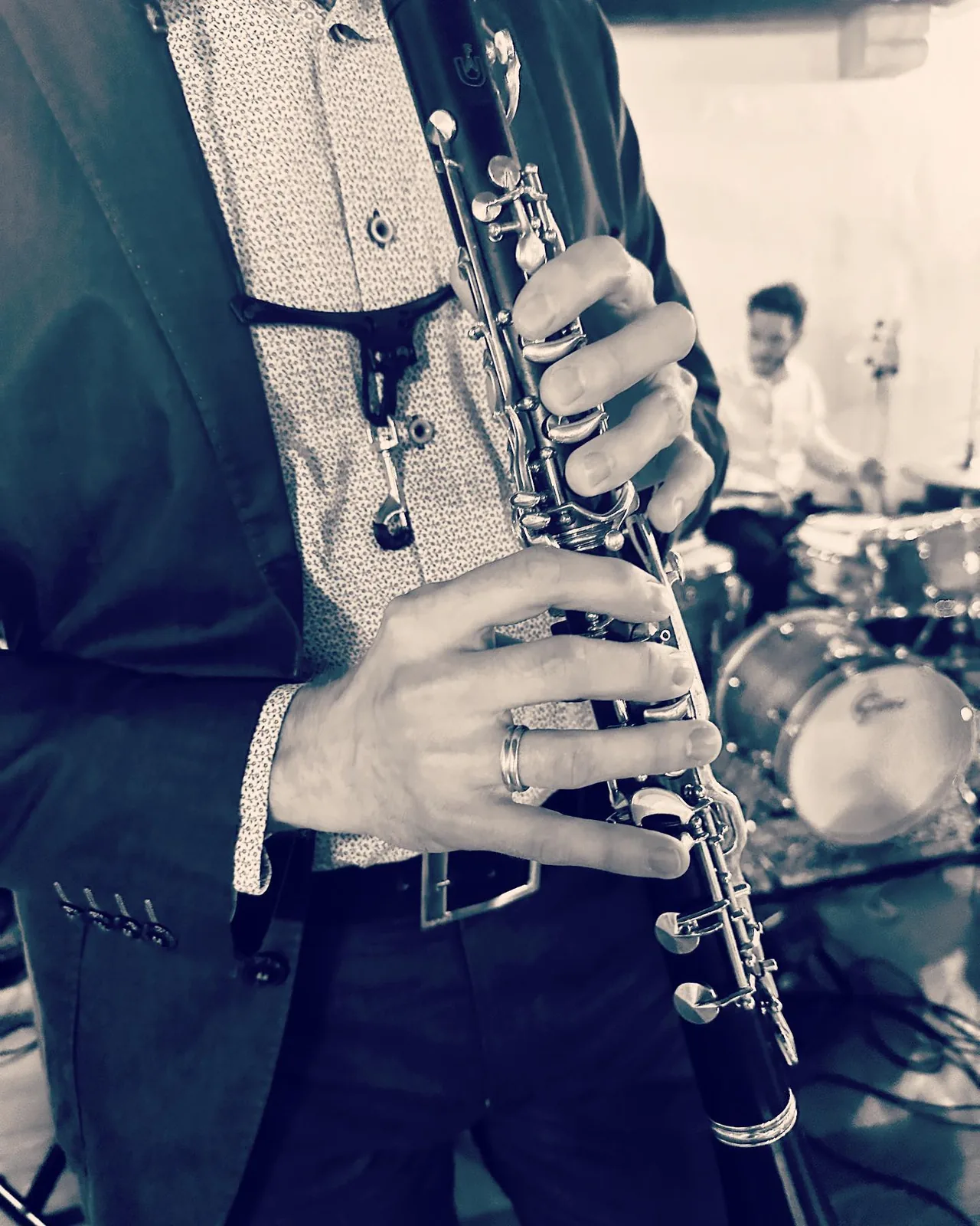 Saxophonist von Sunny Side bei einer Hochzeitsfeier